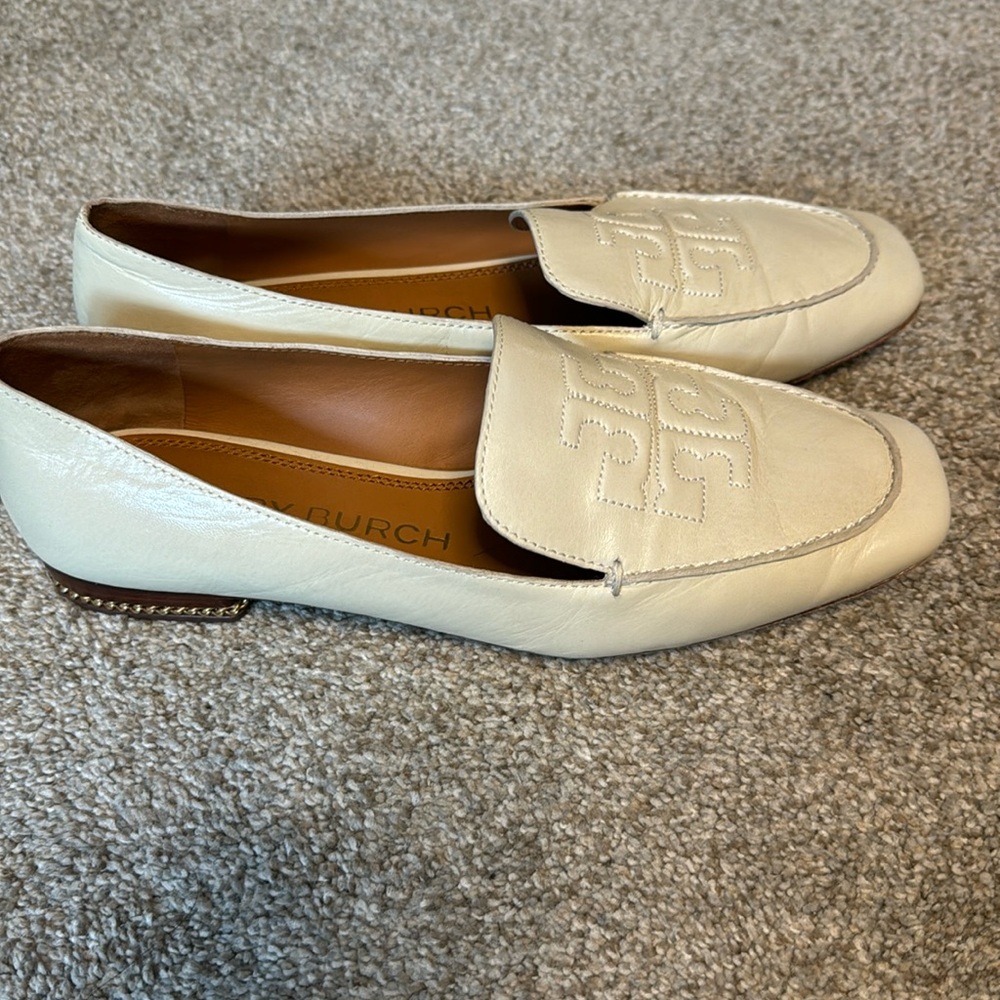 Tory Burch Leather loafers - cream